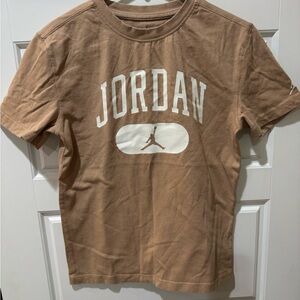 Jordan Tan Tee with White Logo